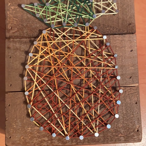 🌟NWT🌟TODAY IS A GOOD DAY Pineapple🍍String on Nails Wooden Wall Art🍍HOST PICK - Picture 5 of 16